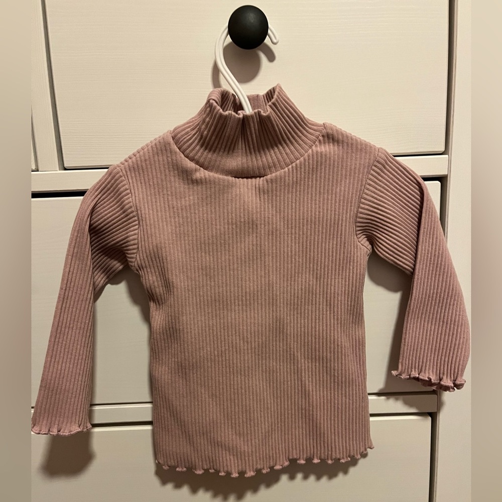 ZARA scalloped turtleneck